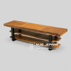 Bangku rak sepatu kayu solid