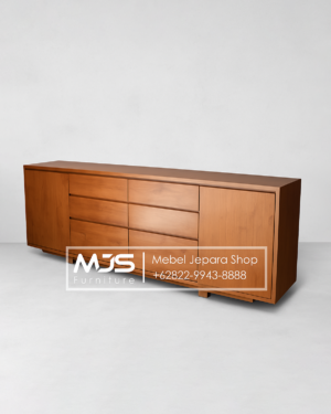 Cabinet Laci Kayu Jati Simple Elegan