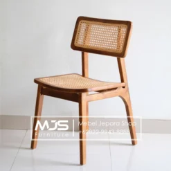 Kursi Cafe Jati Rotan Minimalis