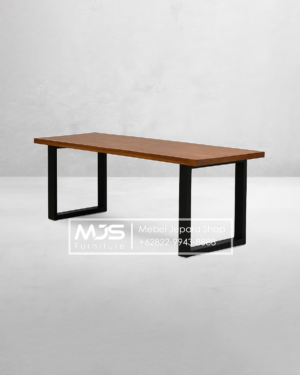 Meja Jati Besi Simple Minimalis