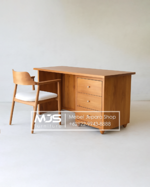 Meja Kerja Classic Minimalis Simple Kayu Jati
