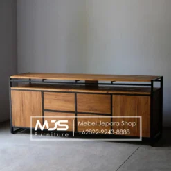 meja tv jati industrial