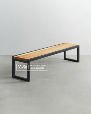 Bangku Taman Kaki Besi Hitam