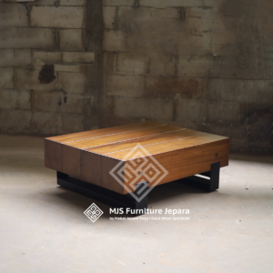 Coffee Table Meja Tamu Balok Kayu