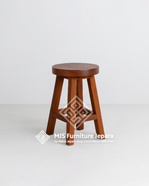 Kursi Bar Kayu Solid Tebal