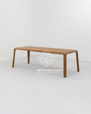 Meja Jati Solid Desain Kaki Sambung