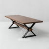 Meja Meeting Kayu Solid Industrial