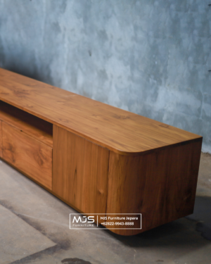 Cabinet Meja TV Kayu Jati Solid