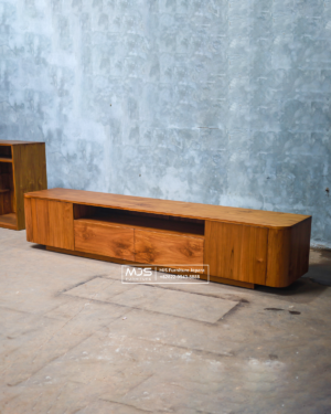 Cabinet Meja TV Kayu Jati Modern