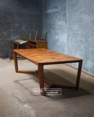meja makan jati modern desain