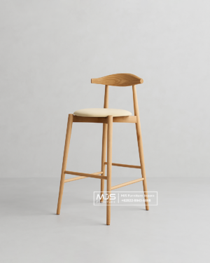 Kursi Bar Stool Kayu Sungkai estetik