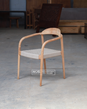 Kursi Cafe Jati Rope Rajut