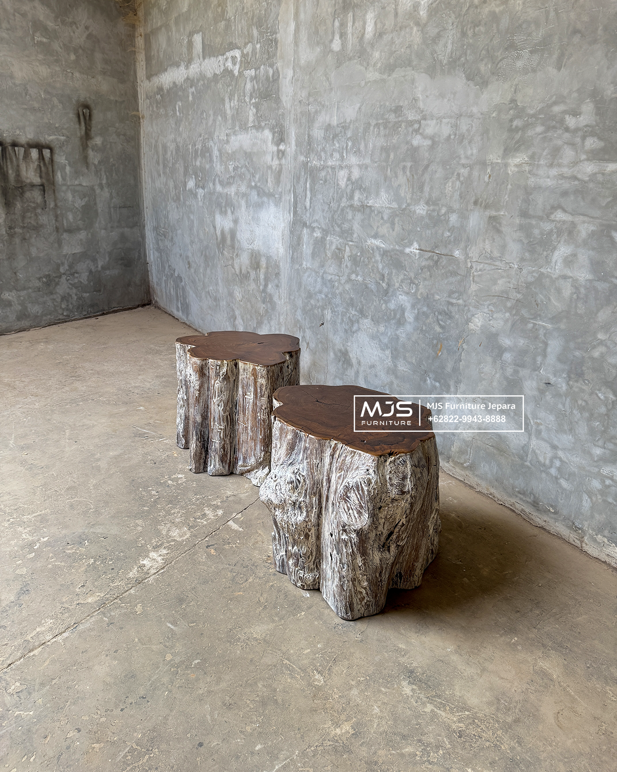 Stool kayu jati jumbo
