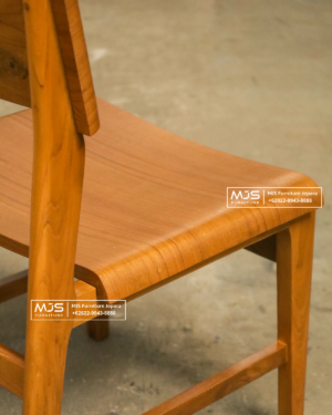 kursi cafe jati veneer natural