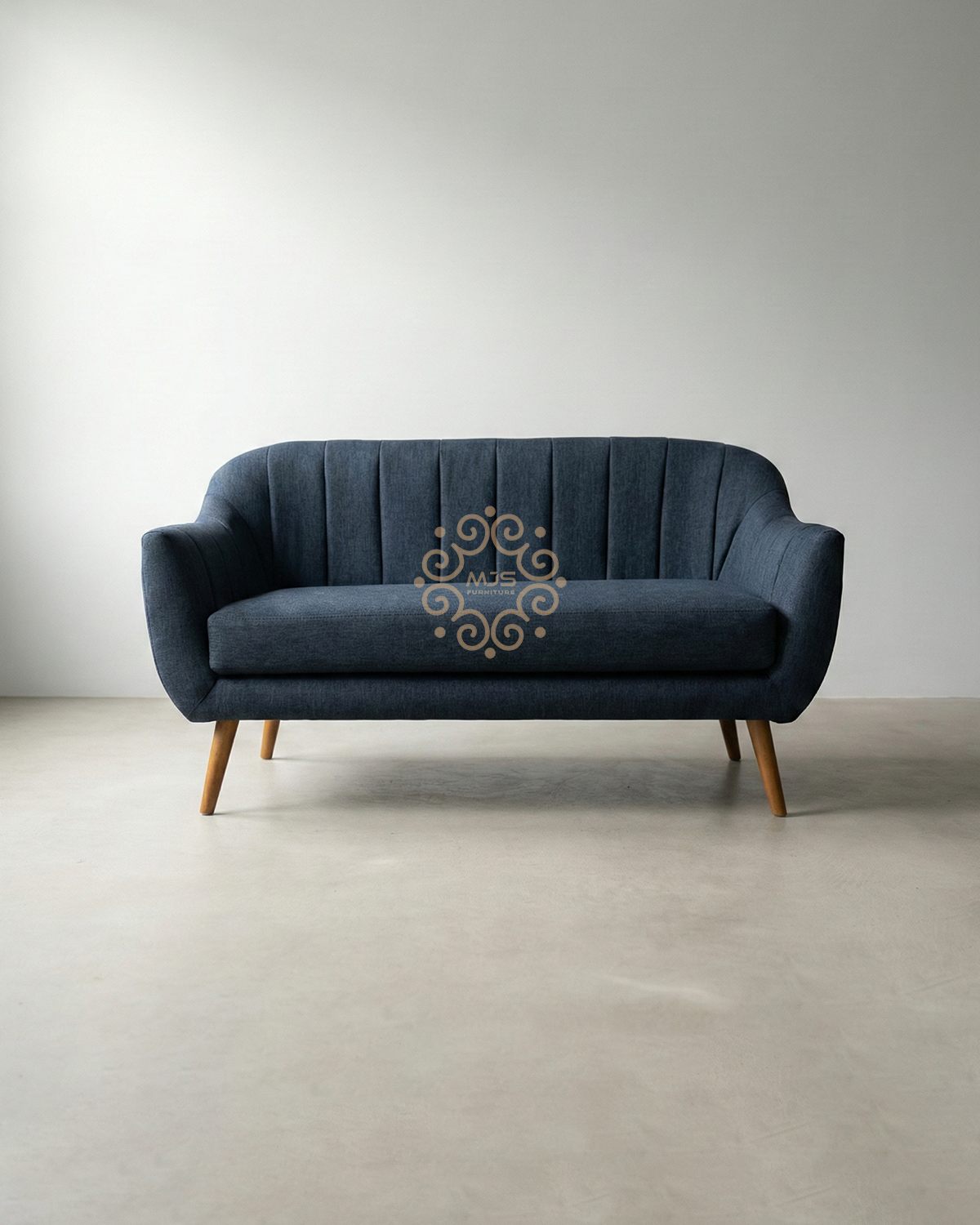 Sofa Tamu Modern Abad Pertengahan Biru Tua