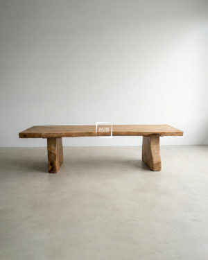 Meja Console Kayu Trembesi Solid Natural