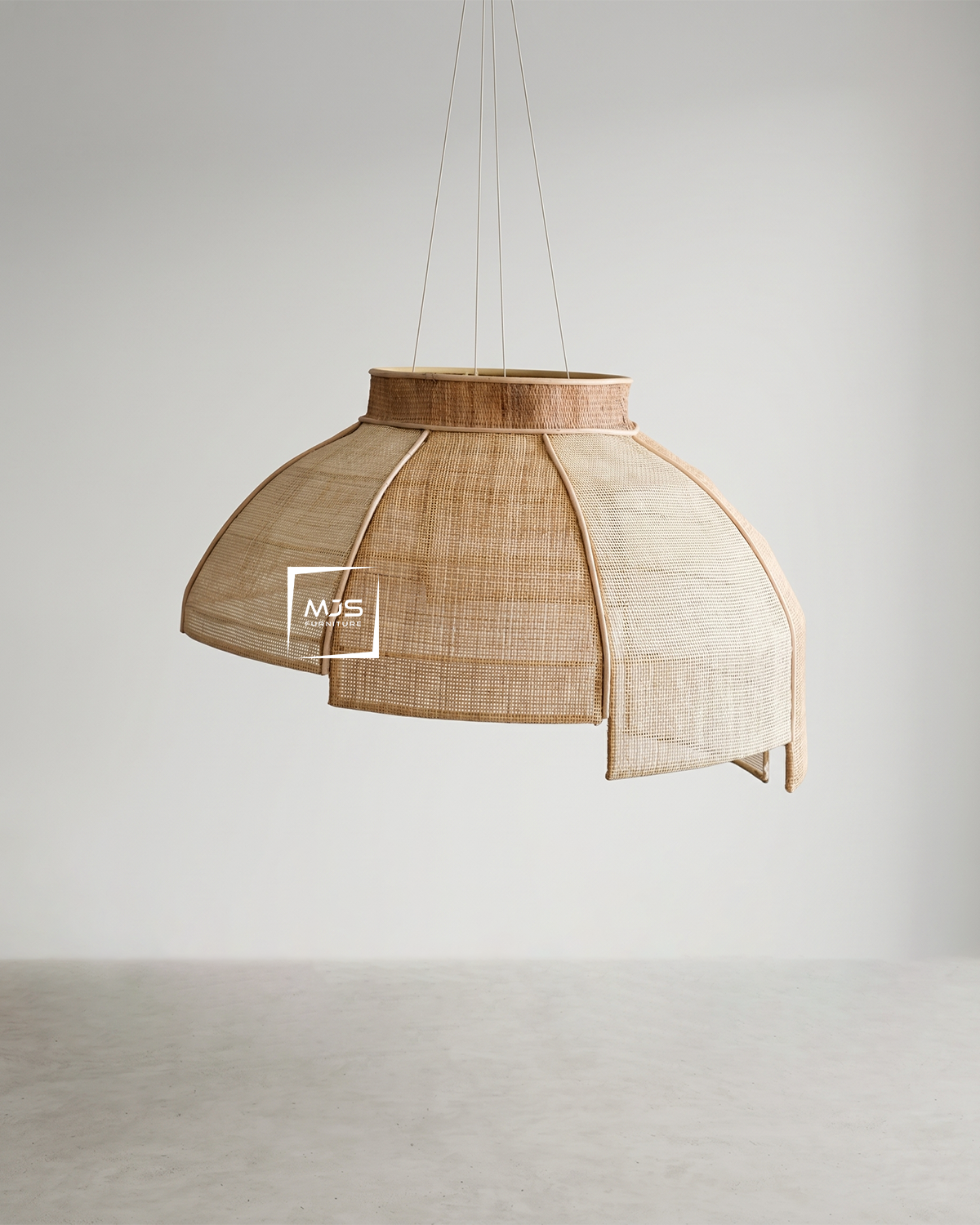 Kap Lampu Gantung Anyaman Natural Aesthetic