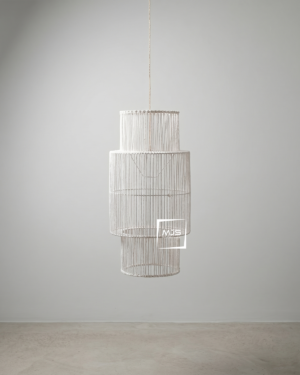 Kap Lampu Gantung Macrame Susun 3 Boho Style