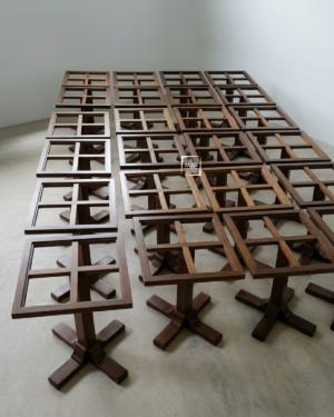 X-Frame Meja Cafe Jati Solid