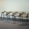Kursi Cafe Armchair Kayu Jati Dudukan Sandaran Jok Cream