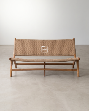 Bench Sofa Jati Anyaman Loom Minimalis