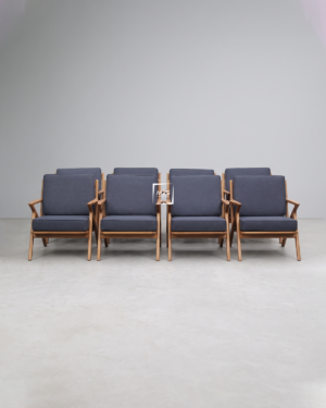 Kursi Tamu Armchair Jati Solid Gaya Denmark