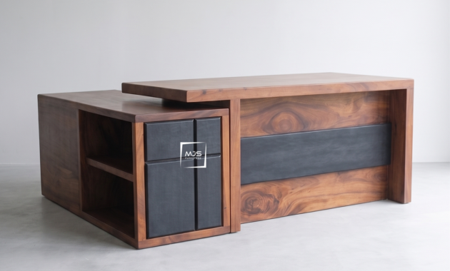 meja kerja kayu solid