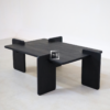 Coffee Table Jati Rustic Hitam Minimalis